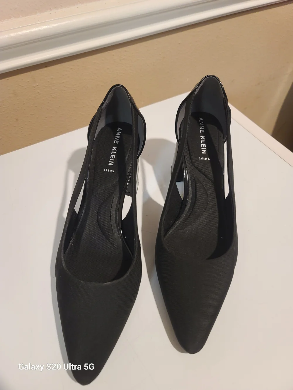 Anne Klein Black Pointed Slingback Pumps
